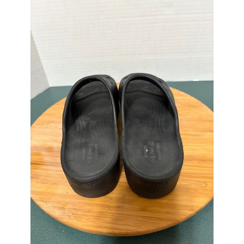 Crocs Slide Black Women's Size 8 Platform Slides - Picture 3 of 6